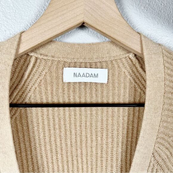 NAADAM Cashmere Ombre Cardigan Ribbed Knit Button Front Size Small - Picture 5 of 8